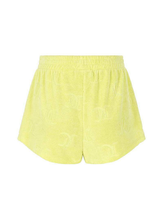 Tamia Women's Terry High Waist Activewear Shorts Yellow