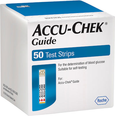 Roche Accu Chek Guide Ταινίες Μέτρησης Σακχάρου 50τμχ