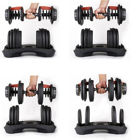 Liga Sport Dumbbell 1x 24kg Adjustable with Stand
