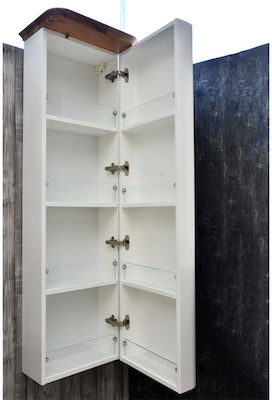 Martin Sensio 45 Wall Hung Cabinet Laccato Glossy Bathroom Column Cabinet L44.5xD28xH140cm White