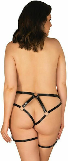 Obsessive Εσώρουχο Garter Belt Harness Plus Size Black