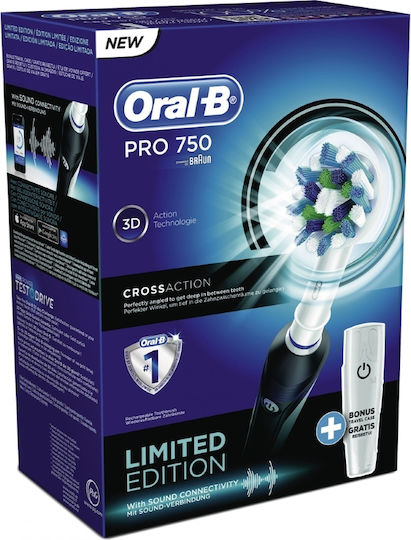 Oral-B Pro 750 CrossAction Special Edition Elektrische Zahnbürste mit Reiseetui
