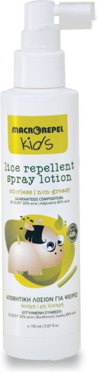 Macrovita Kids Läuseabwehr Spray Scholldays Antiläuse Set mit Shampoo & Lotion zur Prävention gegen Kopfläuse 150ml
