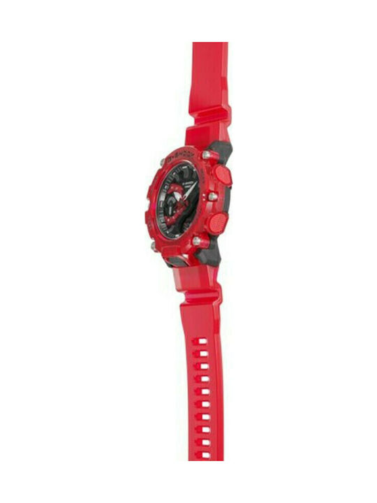 Casio G-Shock Analog/Digital Men's Watch 47.1mm Chronograph Battery with Red Rubber Strap