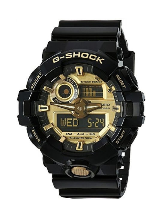 Casio G-Shock Analog/Digital Uhr Batterie mit Schwarz Kautschukarmband
