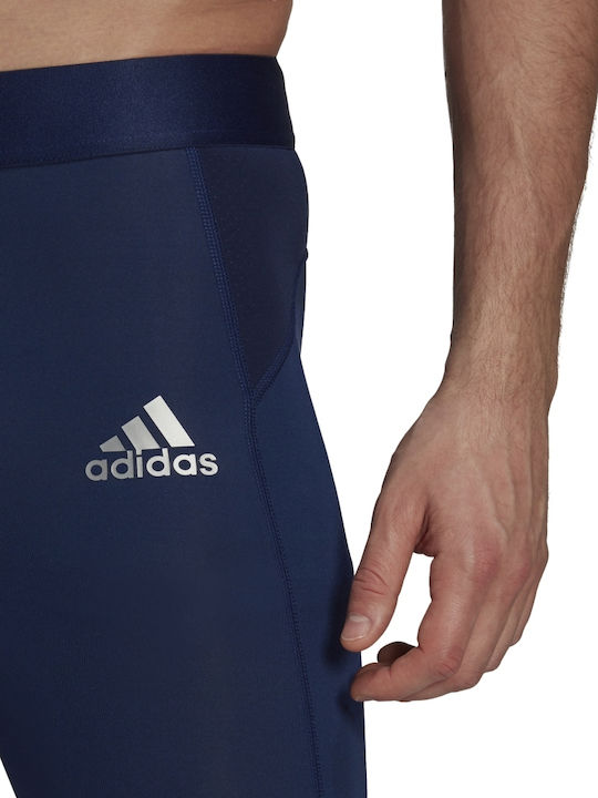 adidas Techfit Ανδρικό Αθλητικό Κολάν Κοντό Μπλε