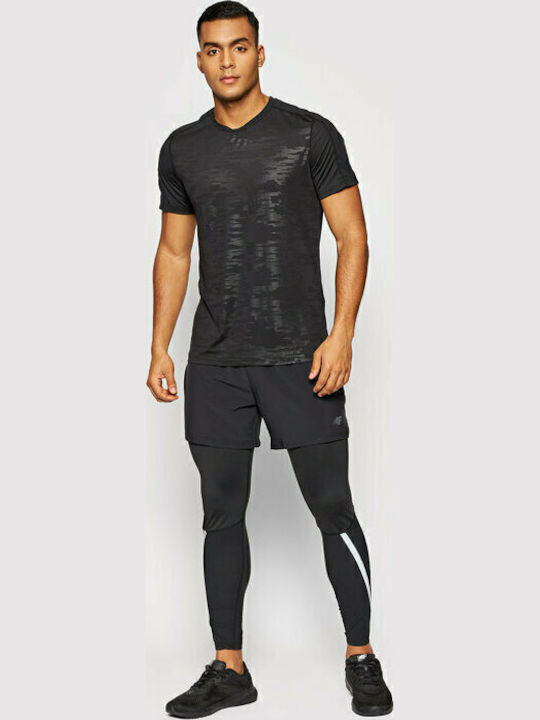 4F Herren Sportleggings Lang Schwarz