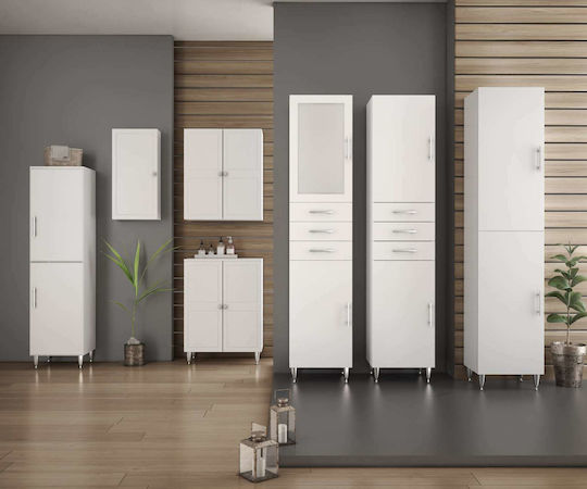 Drop Classic II Bathroom Cabinet Laundry L60xW32xH70cm Glossy Lacquer White