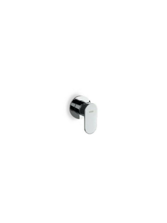 Armando Vicario Slim Built-In Mixer for Shower with 1 Exit Inox Chrome