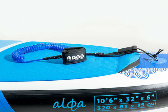 SCK Ankle Leash for Sup 10ft Spiral Blue