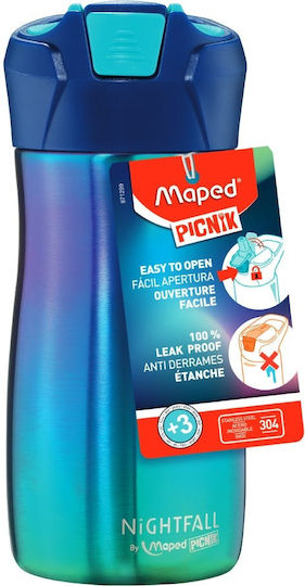 Maped Kids Water Bottle Stainless Steel Blue 430ml