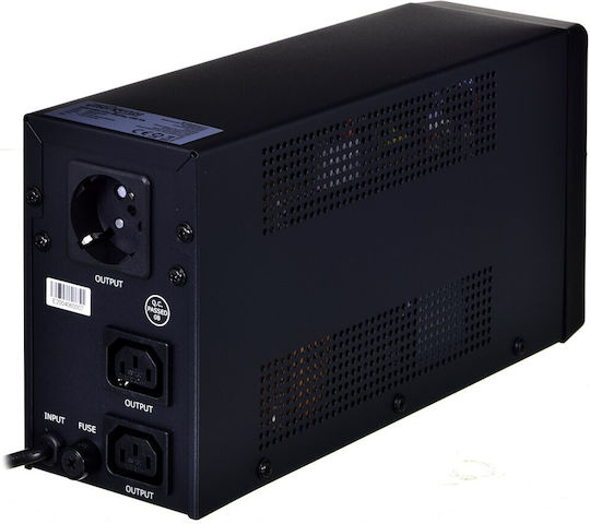 Energenie EG-UPS-031 UPS Line-Interactive 650VA 390W με 2 Schuko Πρίζες