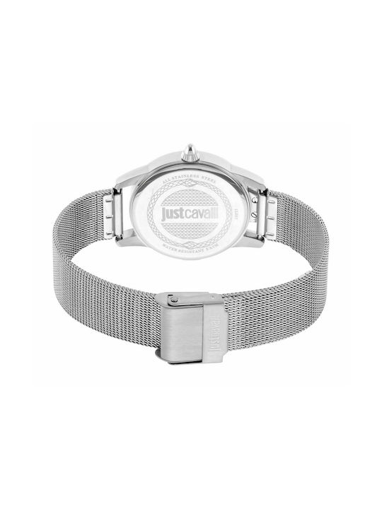 Just Cavalli JC Shine Uhr mit Silber Metallarmband