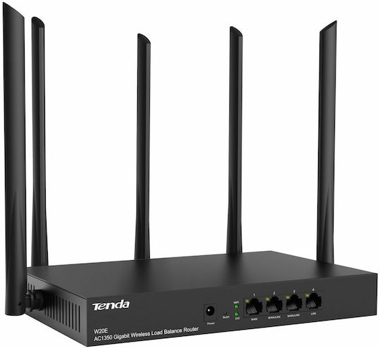 Tenda W20E Ασύρματο Router Wi‑Fi 5 με 4 Θύρες Gigabit