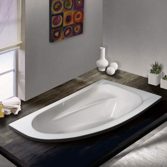 Sirene Marina Acrylic Left Corner Bathtub 160x90cm