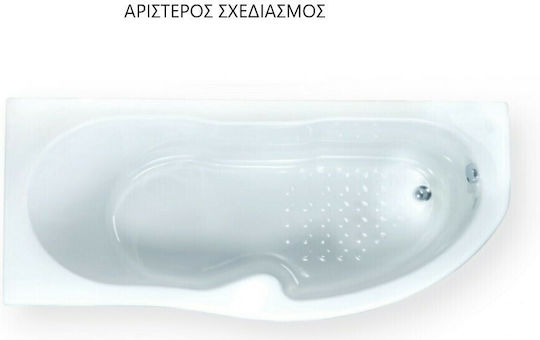 Sanitec Monica R Γωνιακή Μπανιέρα Δεξιάς Τοποθέτησης Ακρυλική 170x80cm