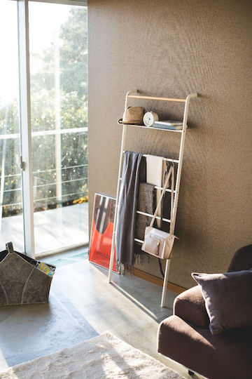 Yamazaki YMZK Floor Standing Bathroom Ladder with 6 Positions ​66x160cm White