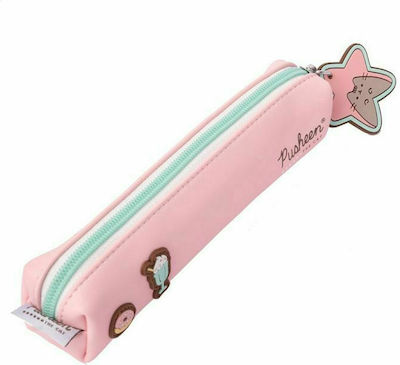 Pusheen Rose Mini Pencil Case Barrel with 1 Compartment Pink