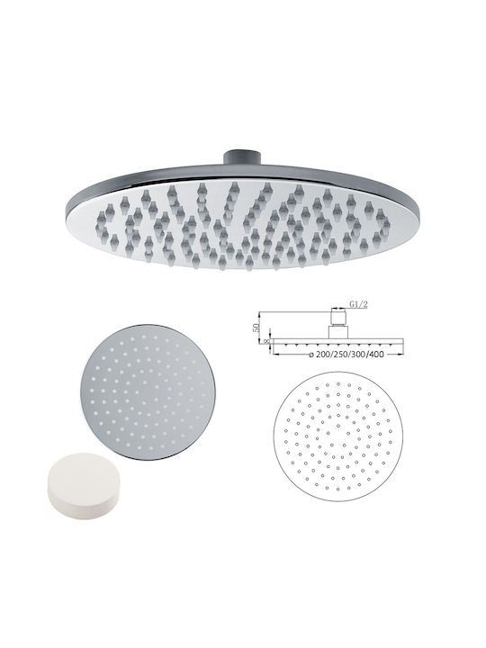 Sphera Artist Built-in Mixer, Hand Shower & Shower Head Set for Shower 2 Exits White Matt