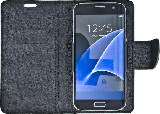 TelForceOne Fancy Book Με Clip Book Case έως 6.7" Χρυσό / Μαύρο
