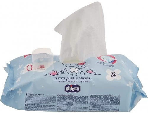Chicco Бебешки кърпички без аромат, алкохол и парабени 72бр