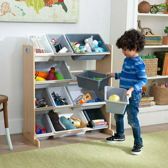 Kidkraft Παιδικό Κουτί Αποθήκευσης από Ξύλο Sort It & Store It Bin Unit Πολύχρωμο 83x48x92cm