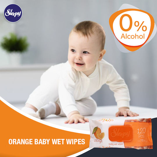 Sleepy Babytücher Orange Babytücher ohne Alkohol 120Stk