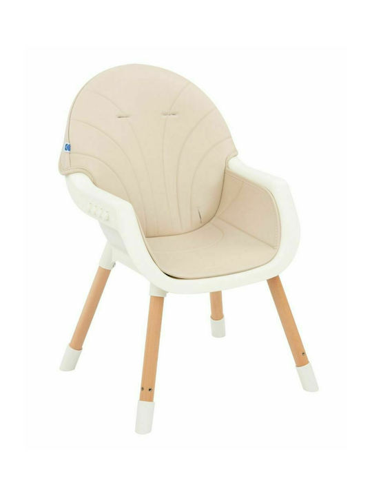 Kikka Boo Nutri Wood Καρεκλάκι Φαγητού 3 in 1 Beige