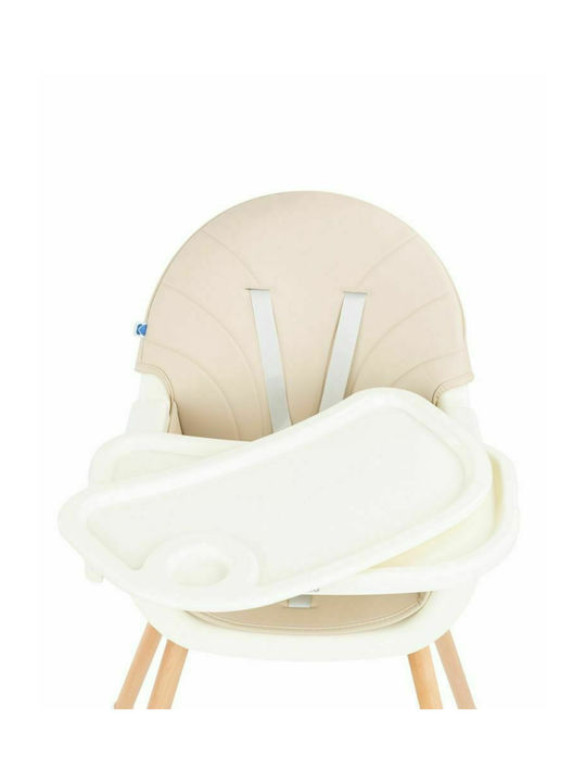 Kikka Boo Nutri Wood Καρεκλάκι Φαγητού 3 in 1 Beige