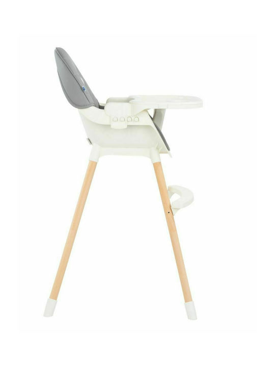 Kikka Boo Nutri Wood Baby Highchair 3 in 1 Dark Grey