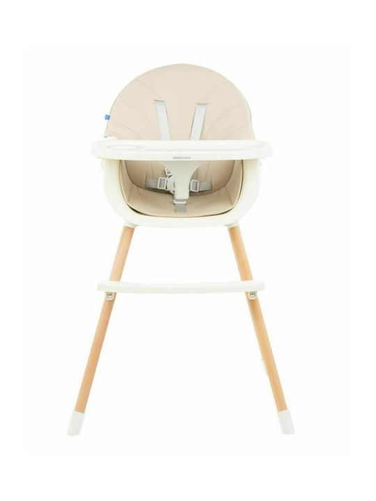 Kikka Boo Nutri Wood Καρεκλάκι Φαγητού 3 in 1 Beige