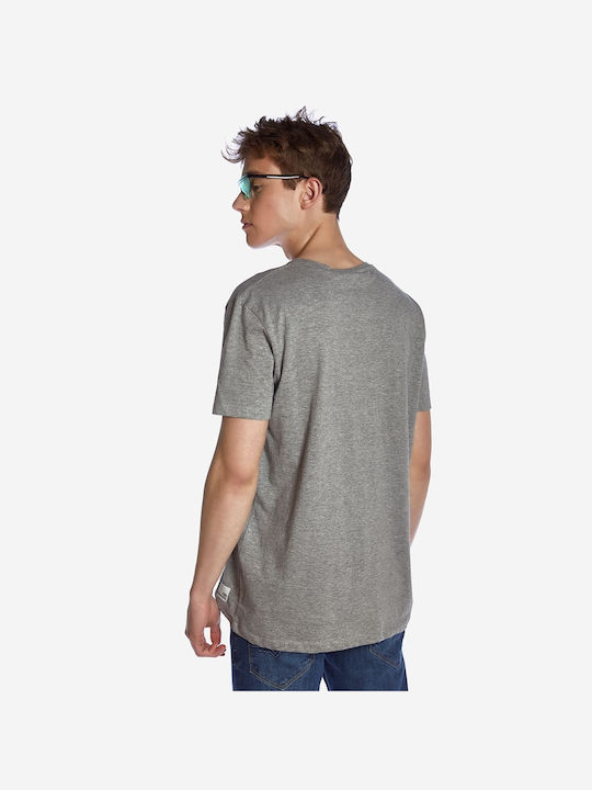 Camaro Ανδρικό T-shirt Grey Melange με Στάμπα