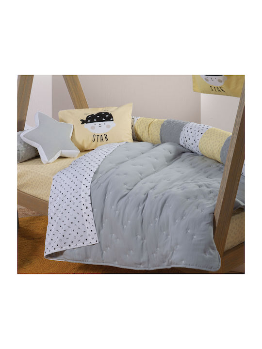 Nef-Nef Homeware Baby Quilt Galactica 110x150cm Aqua 030484