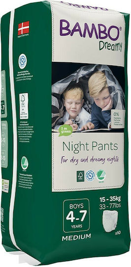 Bambo Nature Πάνες Βρακάκι Bambo Dreamy Boys για 15-35kg 10τμχ
