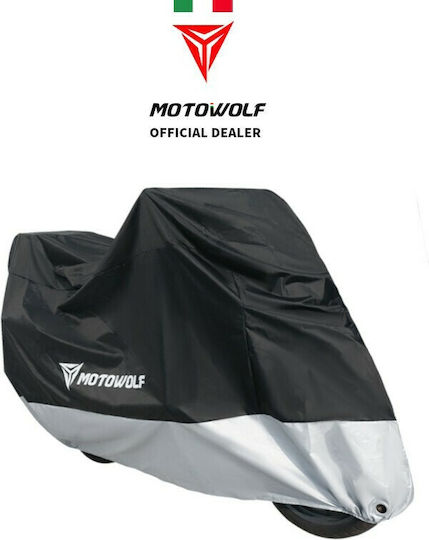 Motowolf Κουκούλα Μηχανής Αδιάβροχη RA-55 Large Μ220xΠ95xΥ110εκ.