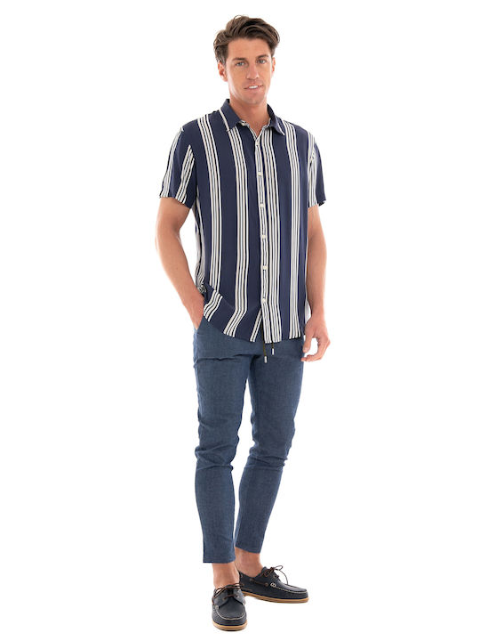 Selected Men's Shirt Short Sleeve Striped Multicolour