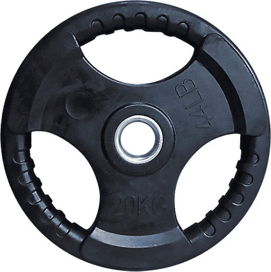 Optimum Set of Plates Olympic Type Rubber 1 x 20kg Φ50mm with Handles
