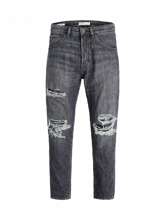 Men's Jeans Pants Cropped Black