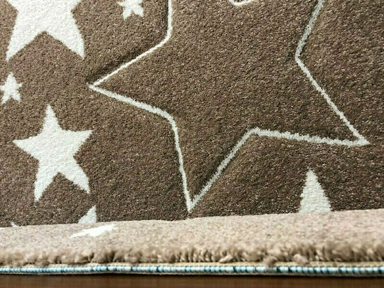 Koulis Carpets 1325A Kinder Teppich Sterne Beige 133x190cm Dicke 13mm