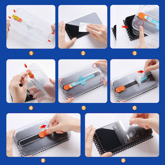 Joyroom Mounting Kit Tempered Glass (iPhone 16e / 14 / 13 / 13 Pro)