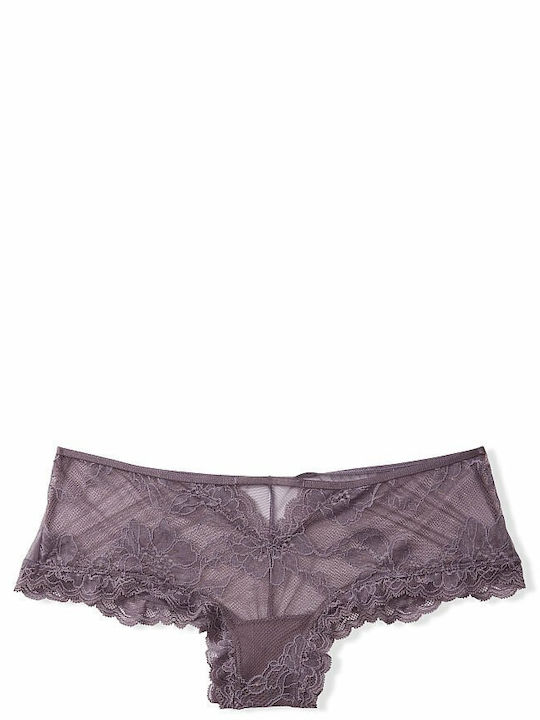 Damen Slip mit Spitze Gray