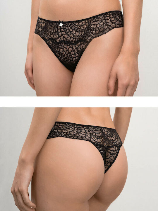 Femeie Brazilia cu Dantelă Negru
