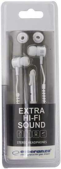 Esperanza EH161 In-ear Handsfree με Βύσμα 3.5mm Λευκό