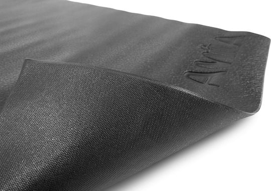 AMILA Rubber Gym Exercise Equipment Floor Mat Black 160x87x0.4cm