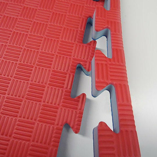 Olympus Sport Gym Puzzle Mat Double Sided Red/Blue 100x100x2.5cm 1 Piece