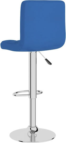Hocker Bar mit Rückenlehne & Höhenverstellbar Blue 2Stück 40x47x90-111cm