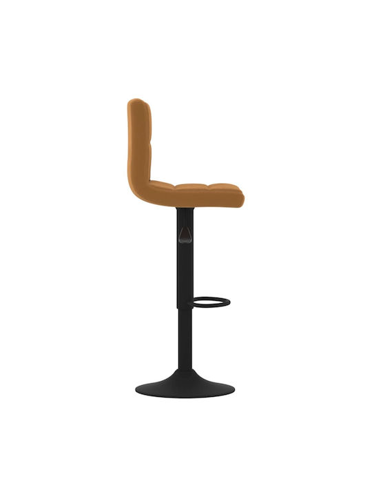 Stool Bar with Back & Adjustable Height Coffee 2pcs 40x47x90-111cm
