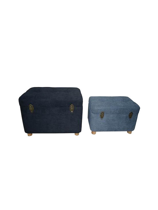 Stool For Living Room Upholstered with Velvet Charcoal Grey 2pcs 50x40x43cm