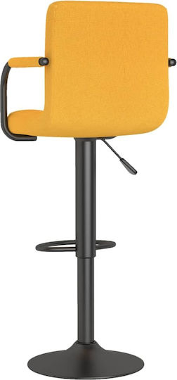 Scaune Bar cu Spătar & Înălțime Reglabilă Yellow / Mustard 48x47x90-111buc