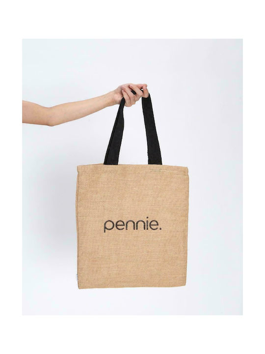 Pennie Fabric Shopping Bag In Beige Colour